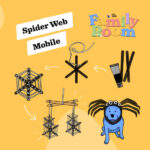Kerajinan Halloween Untuk Anak-Anak: Ponsel Jaring Laba-Laba Ini Dibuat Dengan Stik Es Loli dan Benang